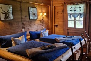 Photo d'une chambre dans la cabane d'alpage du Kiental