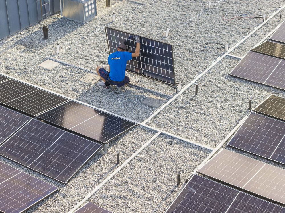 Installation der Solarpanels