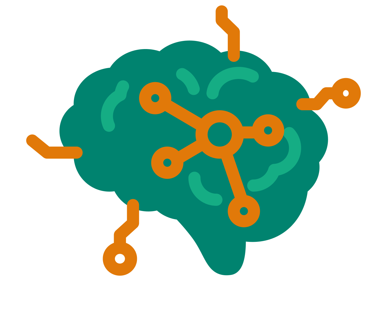 Icon Förderbereich Bildung in Form eines Gehirns