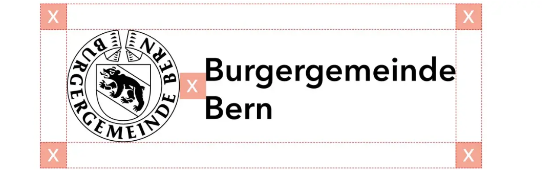 Darstellung Schutzzone Logo Burgergemeinde Bern