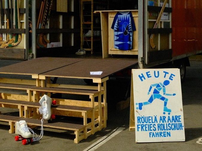 Rollschuhfahren an der Aare