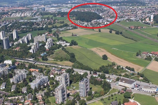 Ansicht von oben des betroffenen Gebiets